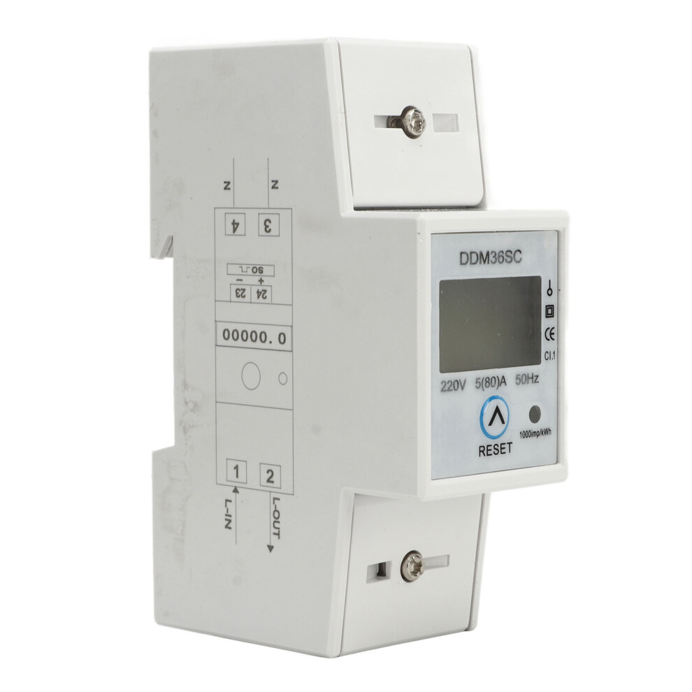 Single Phase Energy Meter Lcd Din Rail 2P 220V 5-80A 323163091013