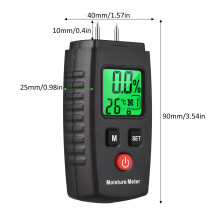 Mini Digital Holzfeuchtigkeitsmesser für Brennholz, Möbel, Boden