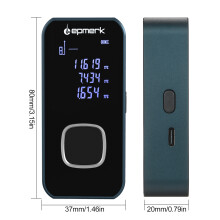 Lepmerk 196ft Digital Laser-Messgerät mit LCD-Winkel-Sensor