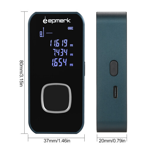 Lepmerk 196ft Digital Laser-Messgerät mit LCD-Winkel-Sensor