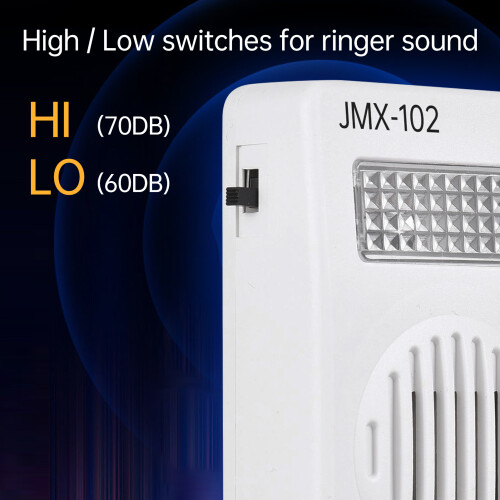 70db Loud Telephone Ringer Amplifier with Strobe Light for Landline 2