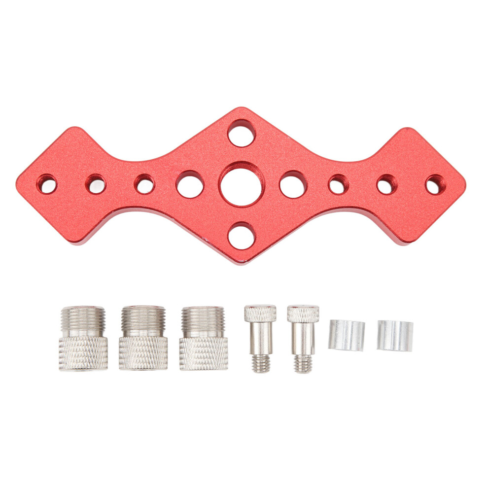 (Red) Self Center Dowel Jig Vertical Hole Puncher Locator Woodworking Red 323163088839