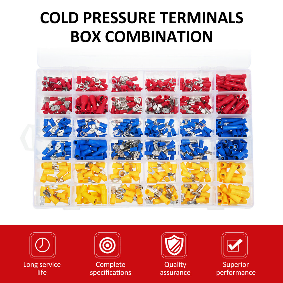 540Pcs Insulated Wire Crimp Terminals Mixed Kit 323163075327