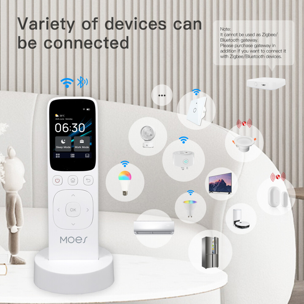 Tuya Wifi Smart Touch Control Panel Ir Remote For Moes App 323163092454