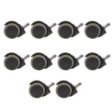 10x Stuhlrad 2 Zoll Grün Nylon PU 360 Büro-Rad-Ersatz