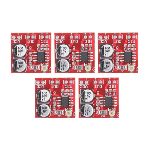 5x Elektret-Mikrofon-Verstärkermodul LM386 DC4V-12V