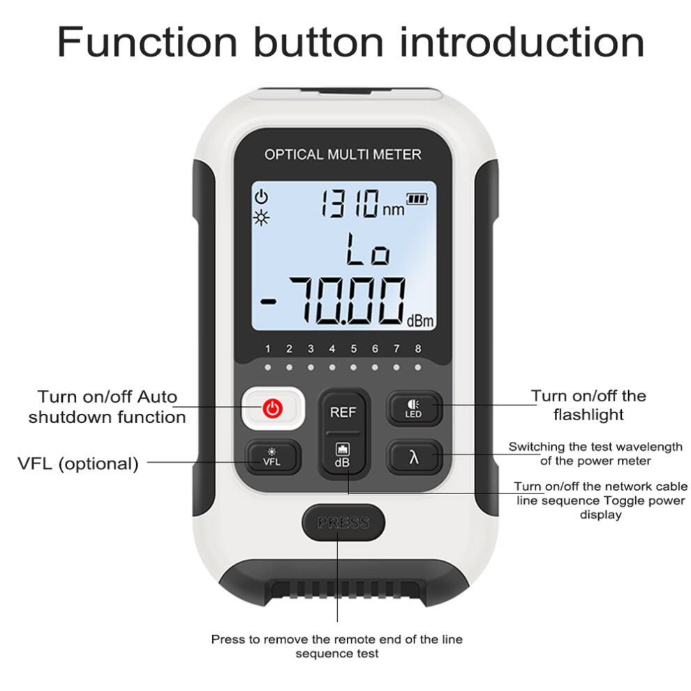 Portable 3 In 1 Optical Power Meter High Accuracy Network Tester 323163093314