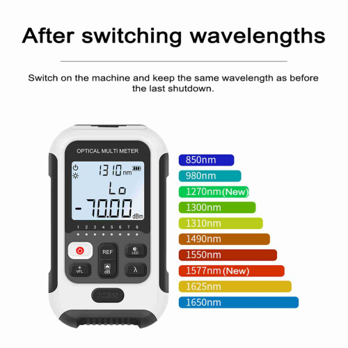 Portable Optical Power Meter Accuracy Fiber Tester with LED 2