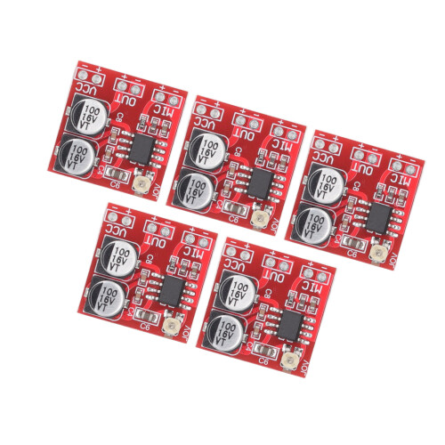 5x Elektret-Mikrofon-Verstärkermodul LM386 DC4V-12V 2