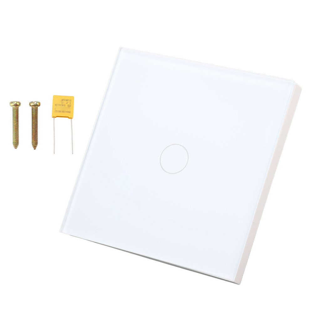 Wall Touch Light Switch Flame Retardant Glass Panel 110-240V 323163093635