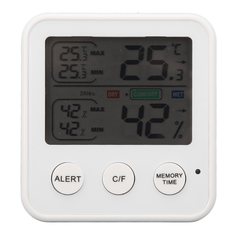 White (White) Lcd Digital Thermometer Hygrometer Temperature Humidity Meter