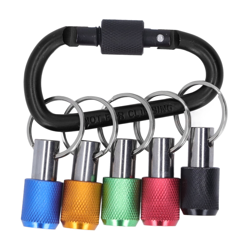 (Black Keyring) 1/4In Hex Shank Bit Holder Screwdriver 5 Color Sockets 323163096513