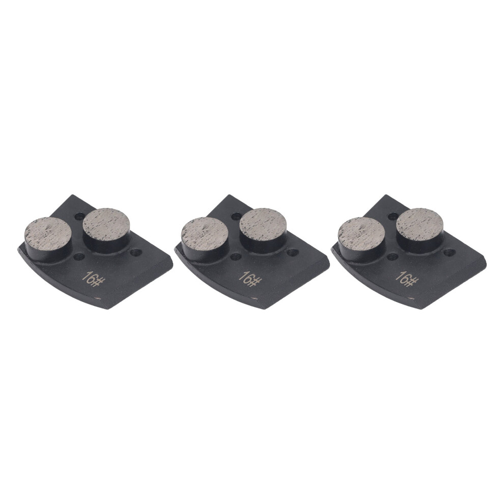 3Pcs Diamond Grinding Shoes 2 Cylindrical Teeth 16 Grit 323163090122