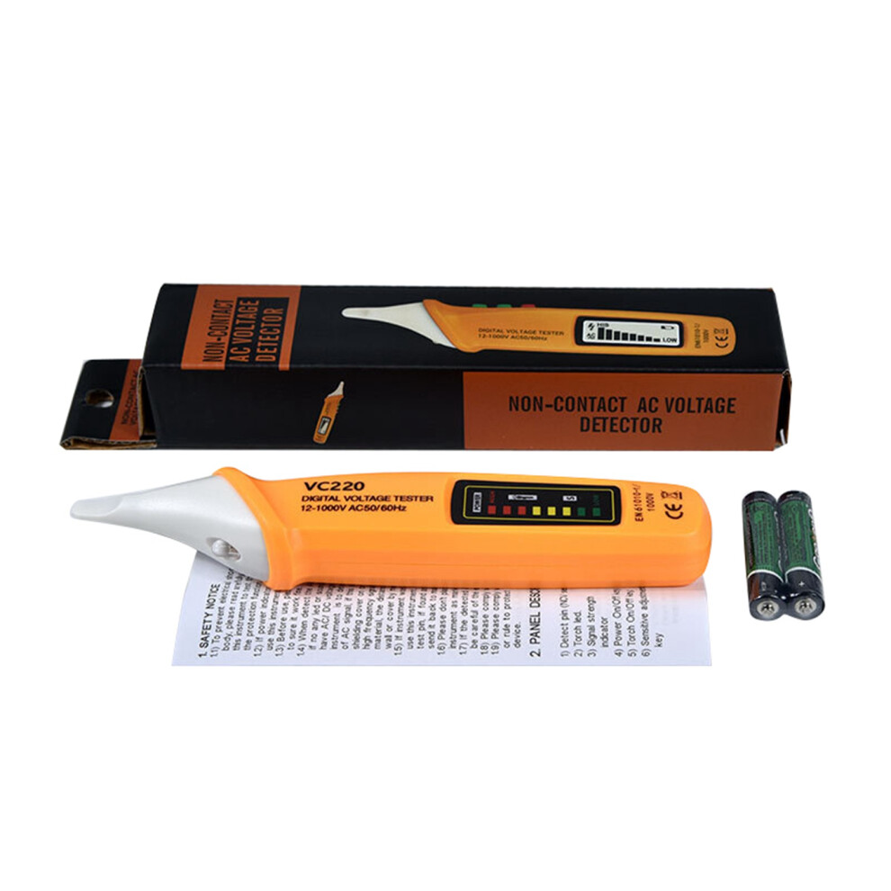 Non Contact Voltage Tester 12-1000V Lcd Sound Light Alarm 323163098166