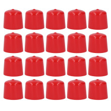 (20mm) 20x Rote PVC-Schraubkappe 20mm, flammhemmend