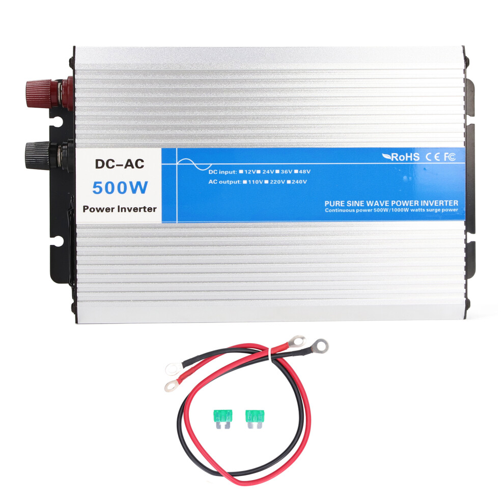 (12V) 500W Peak 1000W Pure Sine Wave Inverter 220V Ac To 12V Dc Usb 5V 2.1A 323163099354