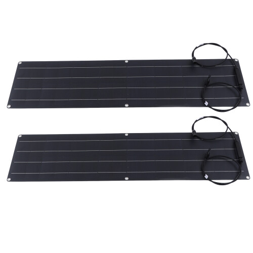 Flexibles 100W-Mono-Solarpanel mit Kabel schwarz 2