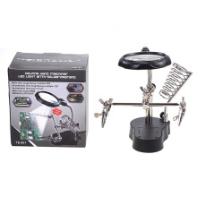 Lötlampe mit LED & Halterungen + Lupe