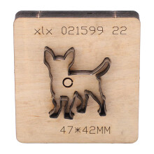 Animal Dog Cutting Die Alloy Steel Leather Punch Mold with Wood Plate