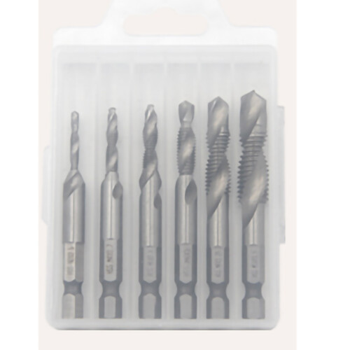 (Long Type) 6x HSS-Gewindeschneider zum Bohren, Langform
