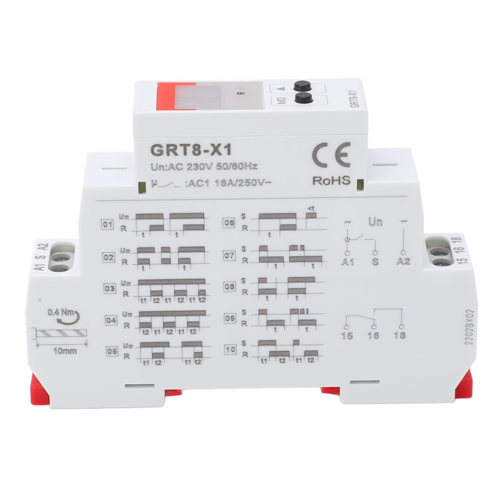 Digital Time Relay Flame Retardant Delay Timer With Red Indicator Ac 323163107103