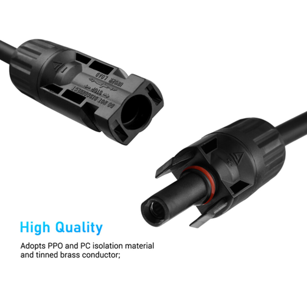 Y Branch Solar Connector 2-Way Parallel Adapter Ip67 Waterproof 12Awg 323163108025