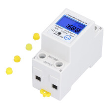 LCD Digitalstromzähler Einphasig DIN-Schiene 5(80)A Monitor