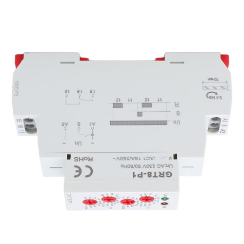 Elektronisches Zeitschaltrelais AC230V DIN-Schiene LED 1