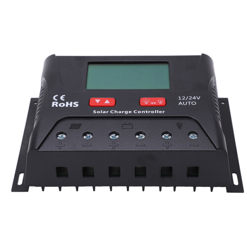 Solarladeregler PWM 30A 12V/24V LED USB
