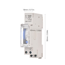 Mechanischer 24h-Timer-Schalter 220-240V 15min 96-fach DIN-Schiene