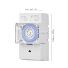 24h-Timer-Schalter DC 12V 30min 48-fach DIN-Schiene