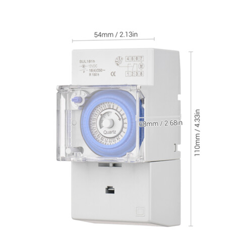 24h-Timer-Schalter DC 12V 30min 48-fach DIN-Schiene