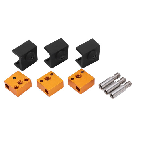 3x 3D-Drucker Silikonsockel Aluminium Heizblock MK7 MK8 1