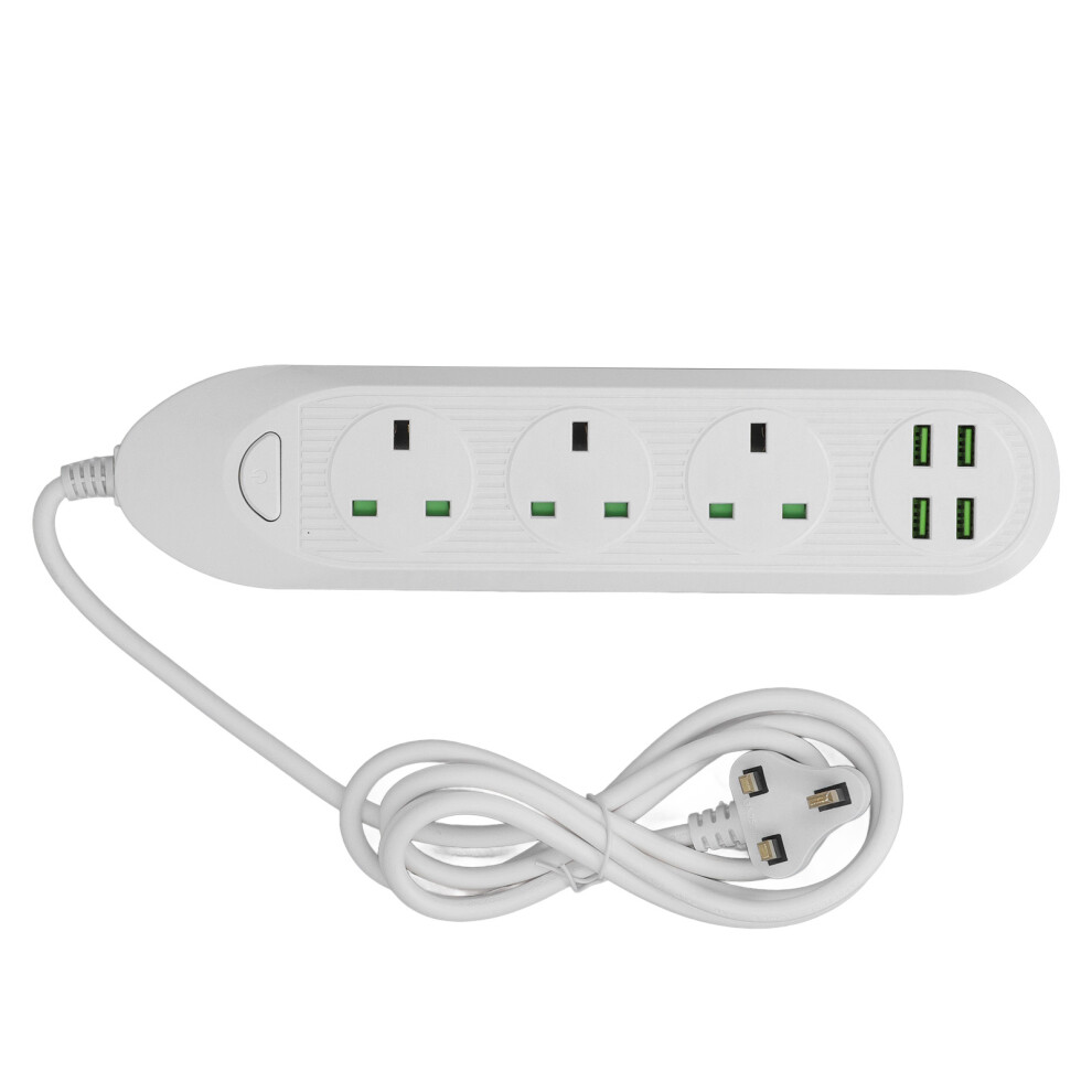 Power Strip Extension 2500W Usb Port White 110V 323163103532