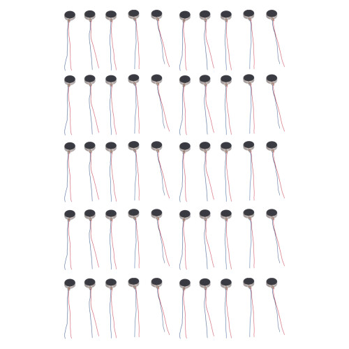 50Pcs Vibrating Motors 12mm3.4mm 3V Low Noise Mini DC Flat Button 1