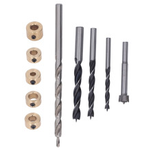5x Taschenloch-Bohrer HSS 3-Klingen Holzbohrset
