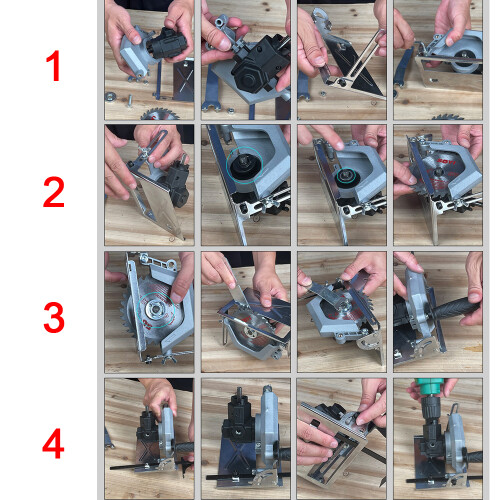 Electric Drill to Circular Saw Angle Grinder 2 in 1 DIY Conversion Set 2