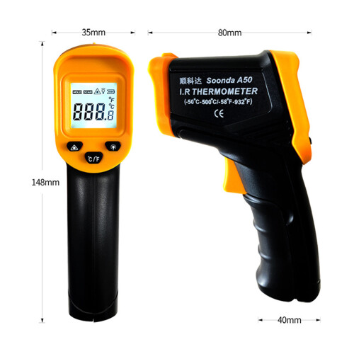 Infrarot-Thermometer Handheld -50~500 LCD / 1