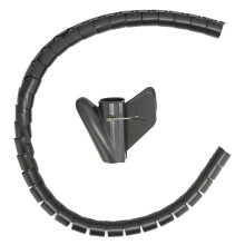 (Dia10mm) Gewickeltes Kabelorganizer 10m Schwarz Ø28mm