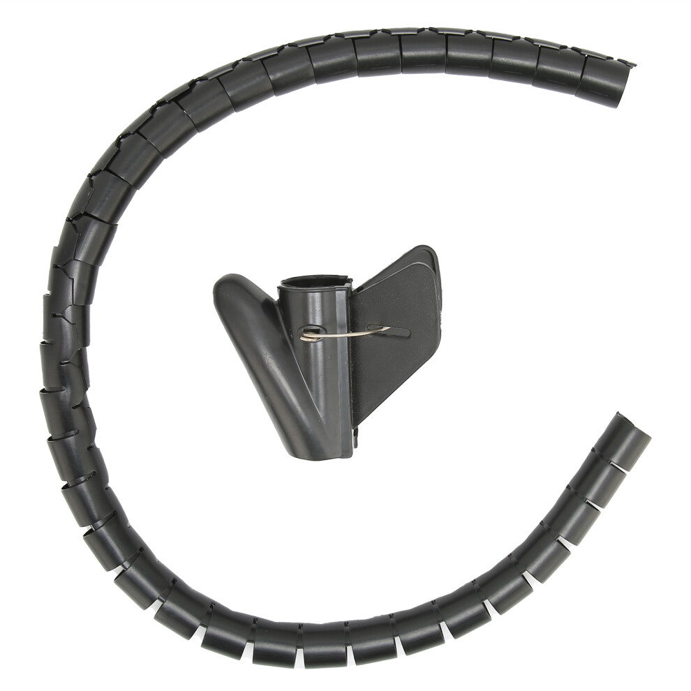 (Dia10mm) Coiled Cable Sleeve Organizer Wire Management 10M Black Dia28mm 323163157948