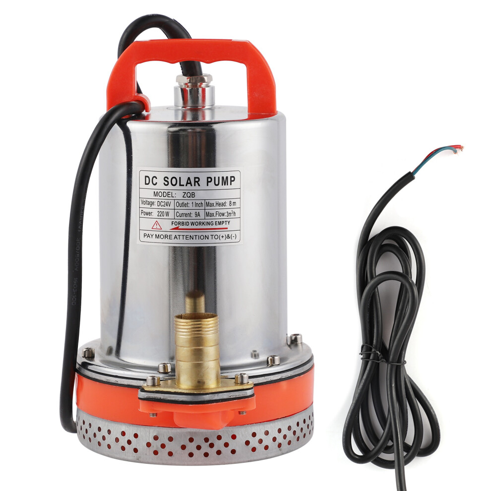(24V) Small Solar Submersible Pump 8M Lift 2.5M Cable Dc24v 323163155951