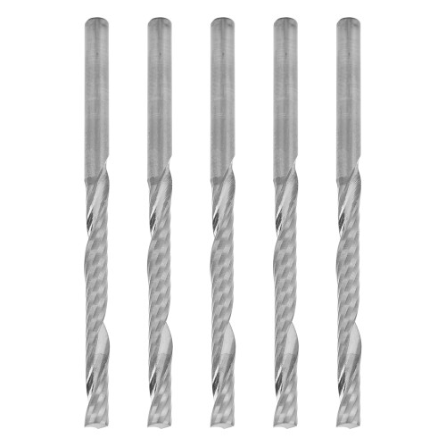 5x CNC-Fräser Einflügelig 3,175x3,175x32x55mm