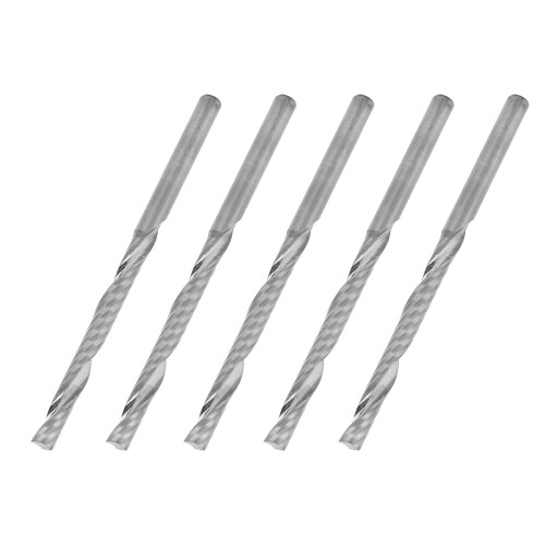 5x CNC-Fräser Einflügelig 3,175x3,175x32x55mm 1