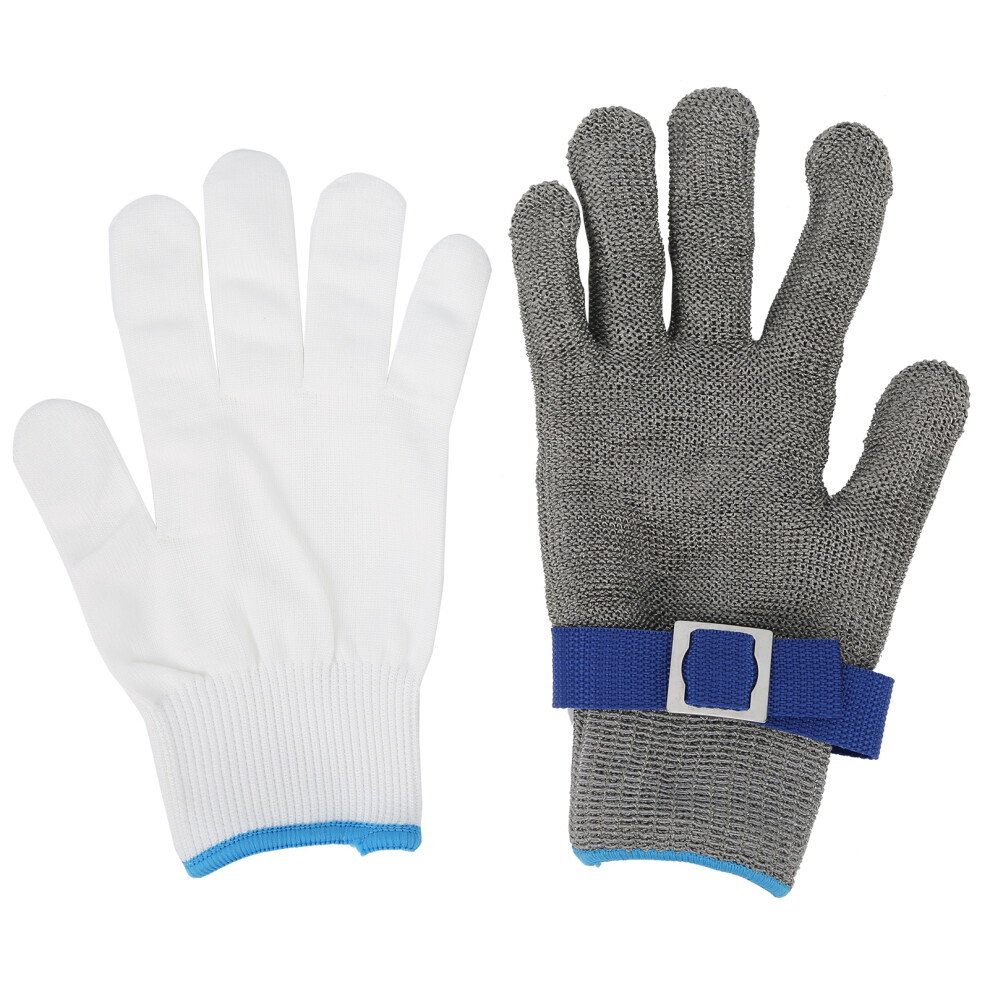 (Xxxl) Anticutting Steel Gloves Level 5 Stainless Steel Hand Protection (Xs) 323163162980