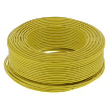 BVV-1x1 7 Core PVC Insulated Wire 100m AC300V Yellow