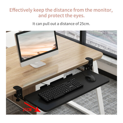 Verstellbare Tastaturablage unter Tisch 52x25cm 2
