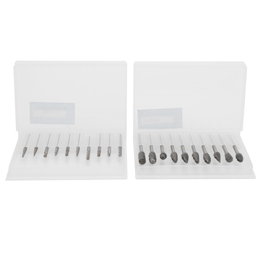 20Pcs Woodworking Burr File Set Carbide Rotary 3.175X2.5x8x40 323163168784