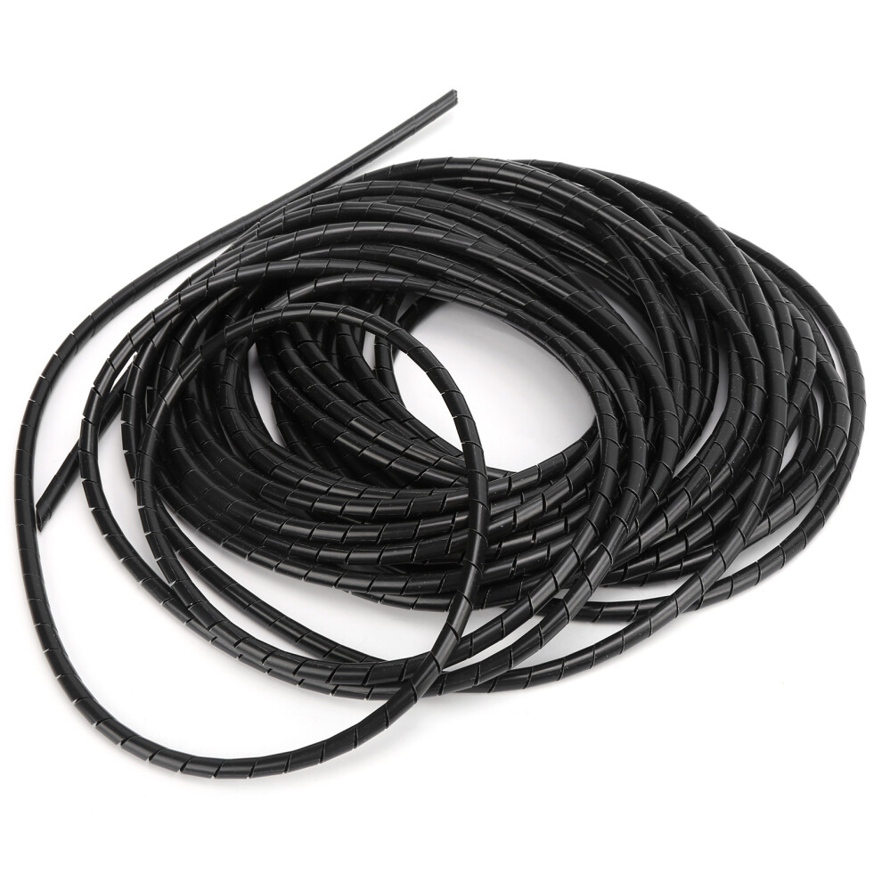 (Î¦14-4.5M) Spiral Wire Wrap Cord Flexible Cable Organizer Î¦10-7.5M Black 323163161303
