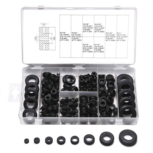 180x Gummidichtungen für Kabel und Drähte 2