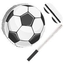 1 Set Fußball-PIÑATA Mit Schläger Und Augenbinde Für Kinderparty